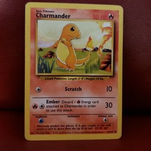 Pokemon Card 1995  46/102 Charmander Card